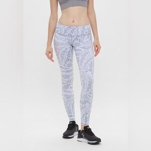 ALO YOGA Mid Rise Airbrush Leggings Palm Springs Palm Leaf Womens S Pilates Gym